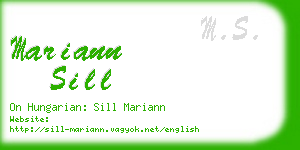 mariann sill business card
